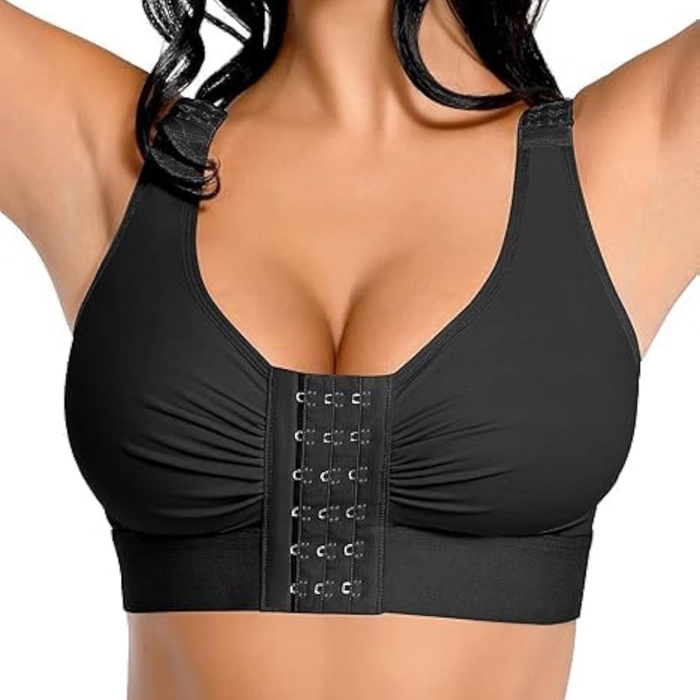 Black Women's After Surgery Intimate Bra. Size Medium
